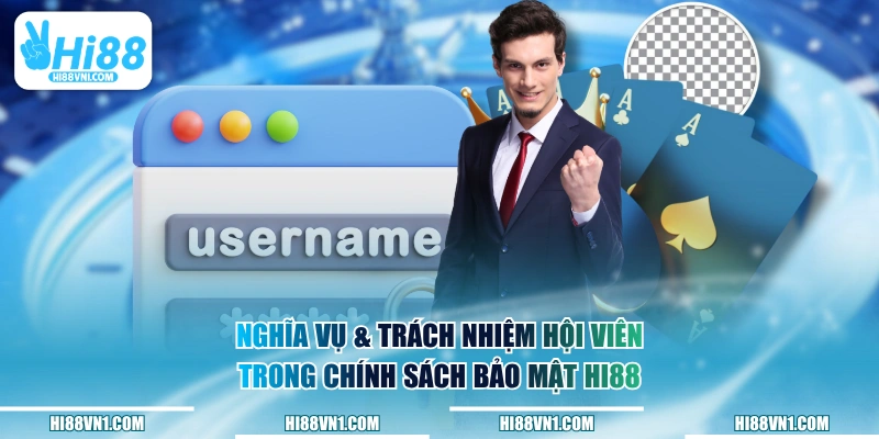 Nghĩa vụ & trách nhiệm hội viên trong chính sách bảo mật HI88